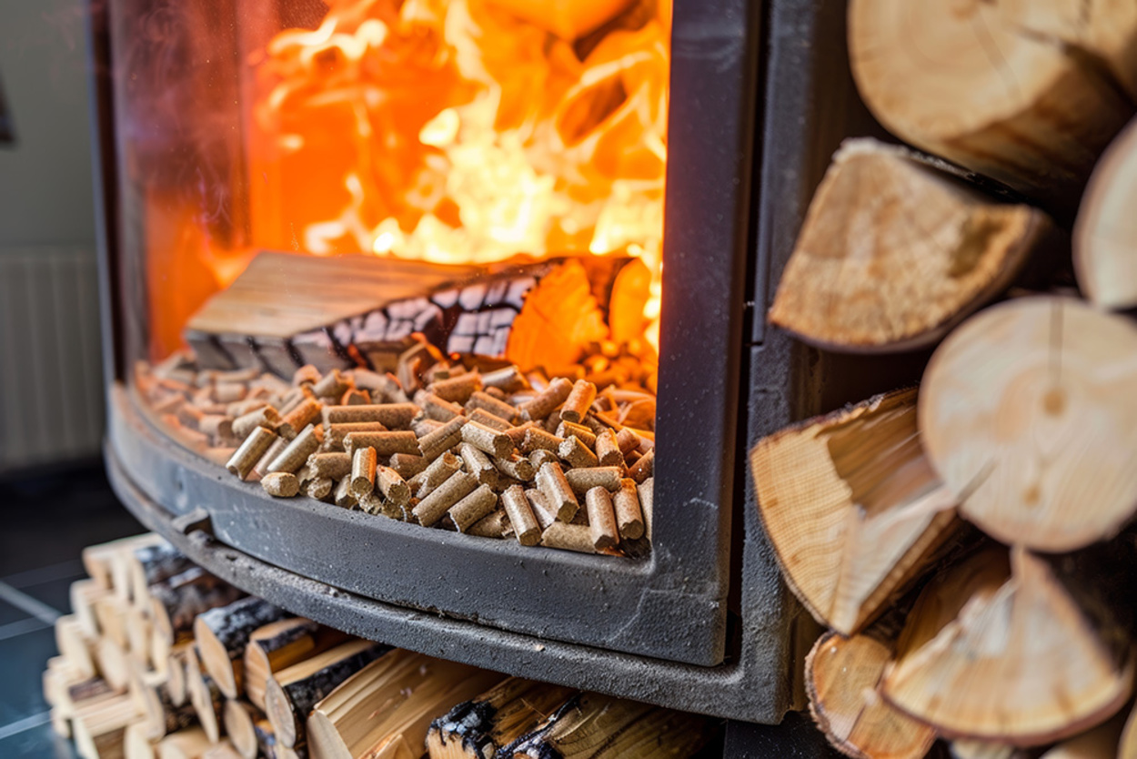 Pelletheizung bei Muster Elektro in Musterstadt