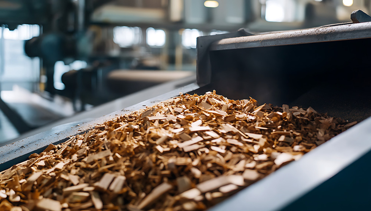 Hack­schnitzel­heizung bei Muster Elektro in Musterstadt